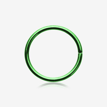 Colorline Basic Steel Bendable Hoop Ring-Green